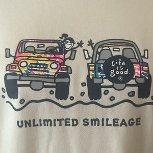 Life is Good Jeep sweatshirt